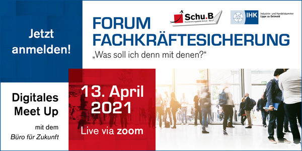 Digitales Meet Up am 13. April 2021 zum Thema: “Jugendliche treffen – Berufsfelderkundungstage nutzen”